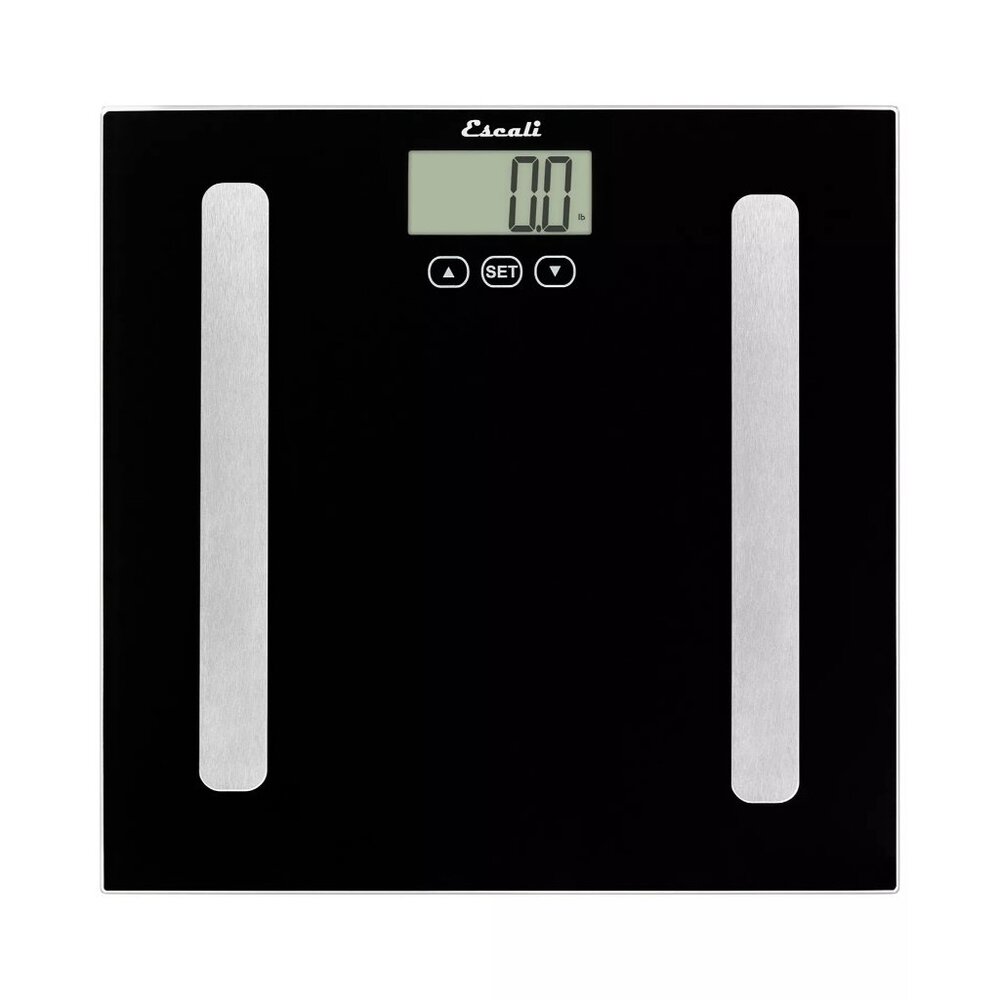 Escali Glass Body Fat Analyzing Bathroom 400lb Black Size Scale Pre Owned